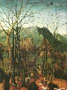 Pieter Bruegel detalj fran hjorden drives drives hem,oktober eller november USA oil painting artist